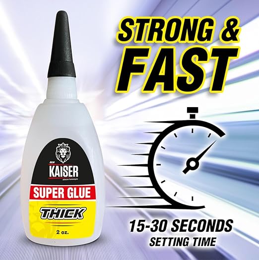 Thick Cyanoacrylate (CA) Super Glue – 2 Pack (2 x 2 oz Bottles) – Heavy-Duty Adhesive for Woodworking, Marble, and Repair Projects