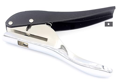Hand-held 1/4 inch 6mm Star Shape Metal Silver Heavy Duty Single Hole Punch for ID Cards PVC Cards Badge Photos