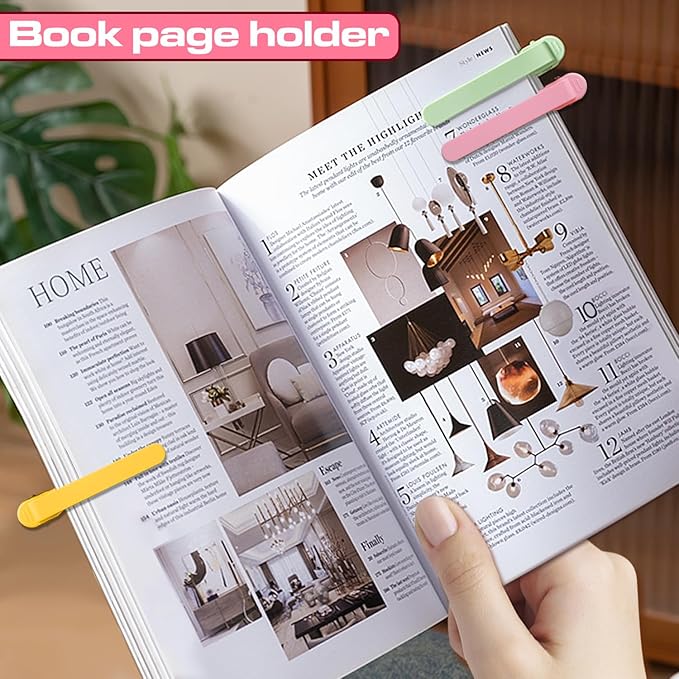 3pcs Page Bookmarks for Reading, Automatic Book Marks Tailored for Enthusiasts, Unique and Cute Book Page Holder Markers Clip Reading Accessories Gifts