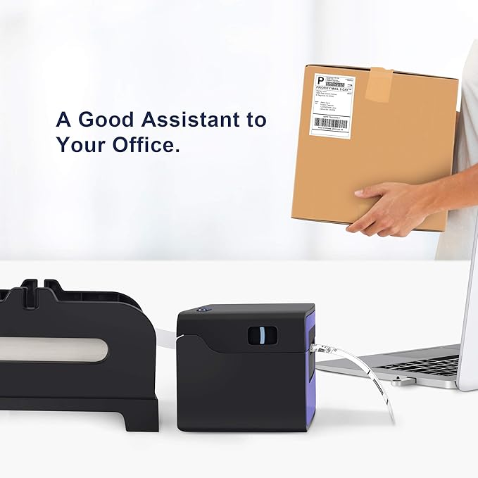 POLONO Genuine 4" x 6" Direct Thermal Shipping Label, Thermal Label (Pack of 1000), Perforated Fanfold Labels Compatible with POLONO PL80E, PL70E, PL60 Label Printer, BPA & BPS Free, Commercial Grade