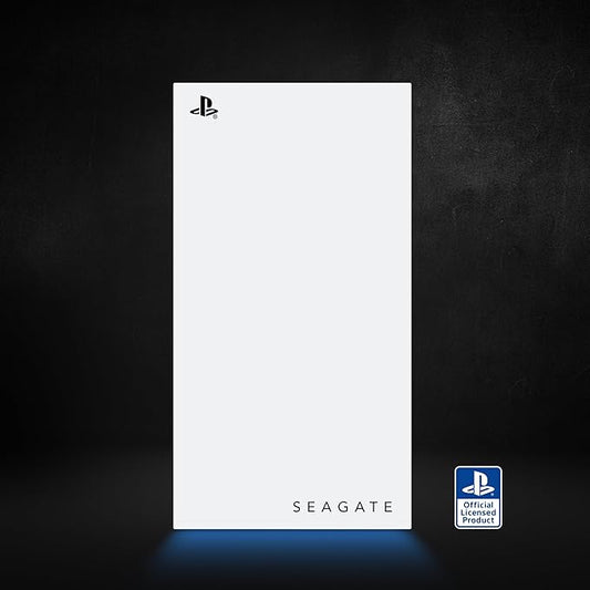 Seagate Game Drive for PS5 External SSD 2TB Solid State Drive - USB 3.2 Officially Licensed White with Blue LED Lighting (STMH2000100)