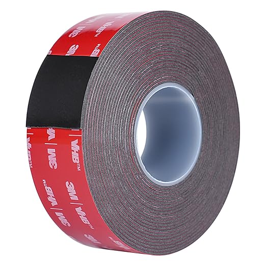 Double Sided Tape Heavy Duty, Waterproof Mounting Foam Tape, 16.5ft Length, 1.18in Width, High Temperature Resistant Adhesive Tape for Car, LED Strip Light, Office Decor, Made of 3M VHB Tape.