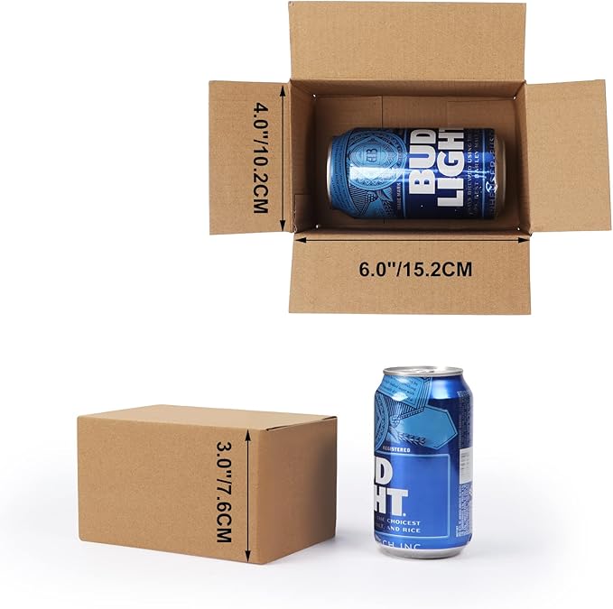 CRUGLA 40 Packs 6x4x3 Shipping Boxes Corrugated Cardboard Mailing Boxes Shipping Box Bulk for Packing Boxes