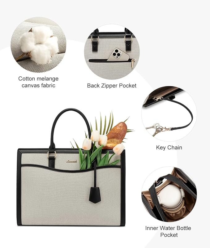 LOVEVOOK Laptop Tote Bag for Women, Office Work Bag Briefcase fit for 15.6 inch Laptop, Large Capacity Teacher Bag Handbag