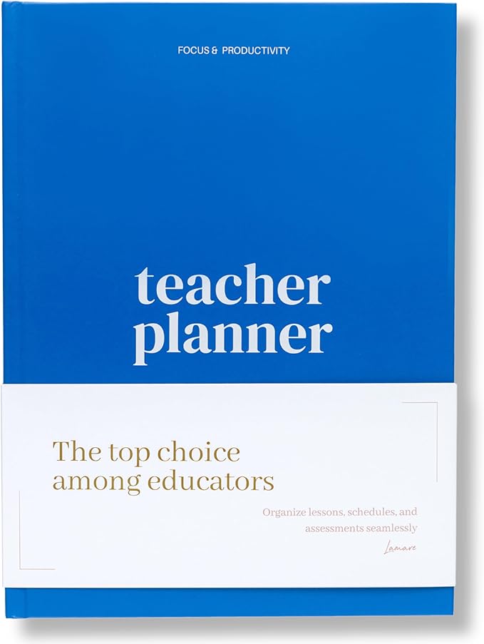 Lamare Teacher Planner 2025-2026 Academic Year – Undated Planner & Lesson Planner Book for Teachers with Class Schedule, Student Info & Weekly Planning