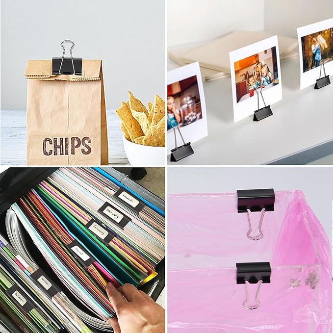 Ufmarine Extra Large Binder Clips 2 inch, (144 Pcs) Big Paper Clips for Office