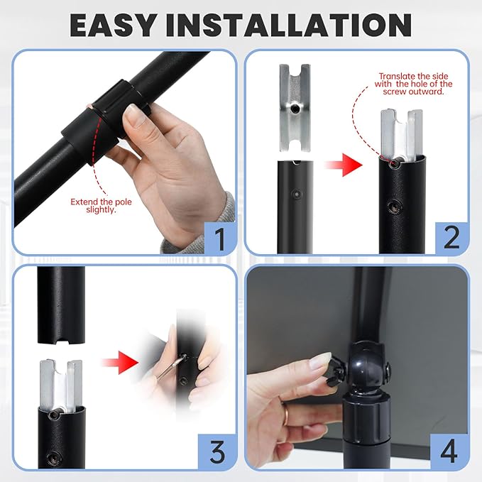 Sign Stand Holder 8.5x11 inch - Adjustable Sign Holder Stand for Display with Heavy Duty Base, Floor Standing Sign Holder for Business, Retail, Events, Offices, Trade Show(Black 8.5×11 inch - 1 Pack)