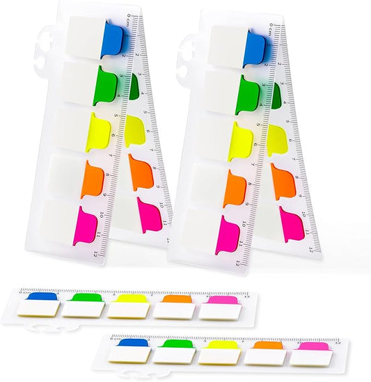 Golcellia Sticky Tabs - 600 Sheets Notebook Tabs - Sticky Flags, Index & Page Tabs - Durable Divider & Binder Tabs for Books & Bibles（6 Pcs, 5 - Color）