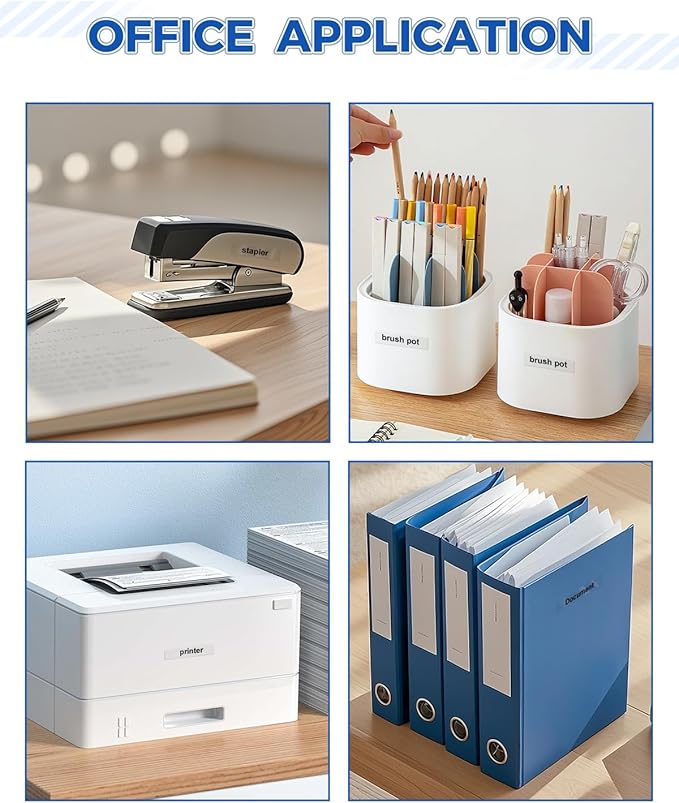 Tze111 6mm 0.23" Laminated Clear Tape Compatible for Brother 6mm Label Tape Tze-111 Tz-111 P Touch Tz Tze 6mm 1/4" Black on Clear Label for PTH110 PTD210 PT-D220 PTD400 PT-D610BT, 4-Pack