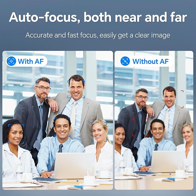 N newline 4K Webcam for PC, 4K UHD USB Webcam with Microphone, New Upgraded Auto Focus, Low Distortion, Privacy Cover, PC Camera for Zoom, Skype, Teams, Laptop, Conferencing, Calling, NewEye 60s