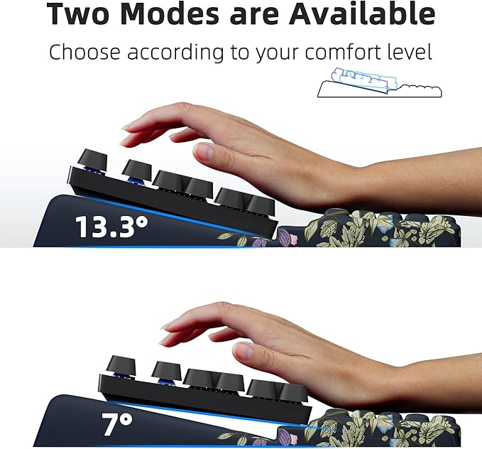 Ospelelf Keyboard Stand Pad with Wrist Rest, Comfy Ergonomic Keyboard Riser Holder for Office Home