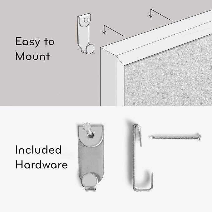 U Brands Cork Bulletin Board,18 x 24 Inches, Light Birch Wood Frame (265U00-01)