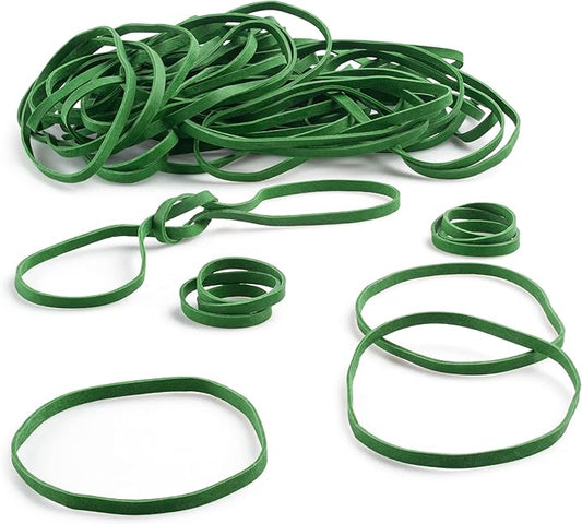 PlasticMill Light Green Rubber Bands Size 33 (3 1/2" x 1/8") - #33 Colored Rubber Bands Office Supplies - Strong, Elastic Bands for Crafts, Balloon Garland, Cash, File Folders (1,000-Pack)