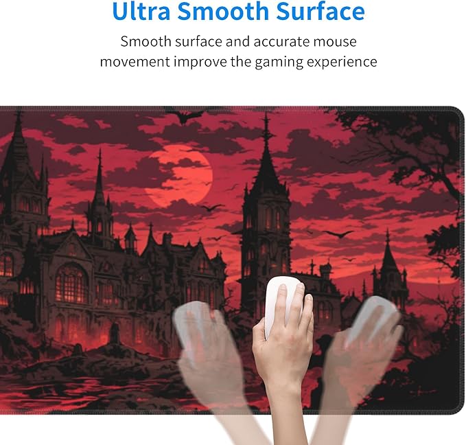 Gothic Desk Mat Large Gaming Mouse Pad Gothic Extended Mousepad Big in Laptop Computer Mouse Keyboard Mat for Office Desk Decor 31.5x12 in