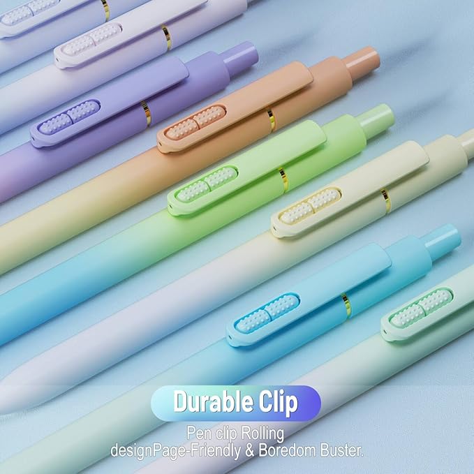 inkipen- 8 Pack Pens, Gel pens Black Ink, Fine Point(0.5mm),Quick-Drying Smooth Writing,School and Office Supplies