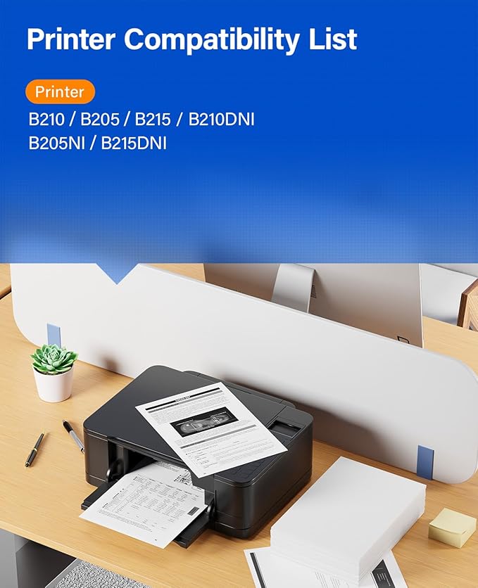 B205 B210 B215 Toner Cartridge Black 2-Pack High-Yield Replacement for Xerox 106R04346 106R04347 Toner Compatible with Xerox B210 B205 B215 B210DNI B205NI B215DNI Laser Printer Ink All-in-One Copier