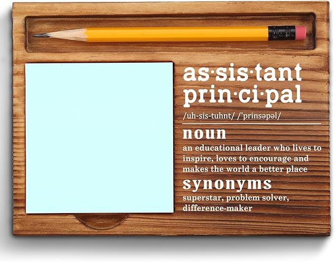 vizuzi Assistant Principal Sticky Note Holder, Assistant Principal Gifts, Thank You Appreciation Gifts for Assistant Principal Women Men From Student Self-Stick Note Pad Holders ZSS31
