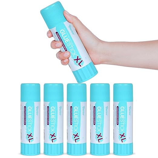 Darice Giant Disappearing Purple Glue Sticks, Large 115-gram Jumbo XL Glue Stick - Dries Clear, Washable, Non-Toxic - Classroom School Supplies - 6 Pack 4.05oz