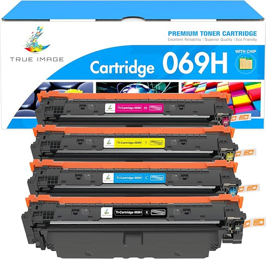 069H 069 Toner Cartridge Set: Compatible Replacement for Canon MF753Cdw Toner Cartridges 069 069H for Canon imageCLASS MF753Cdw MF751Cdw LBP674Cdw Printer Ink B/C/Y/M 4 Pack