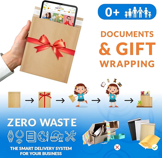 ABC PACK & SUPPLY Brown Kraft Bubble Mailer Envelopes, 4 x 7 Inches. 1000 Pack Mail Padded Envelopes Self Seal. Kraft Bubble Mailers. Tear-Resistant Mailing Envelope Padded. Sturdy Paper Mailer