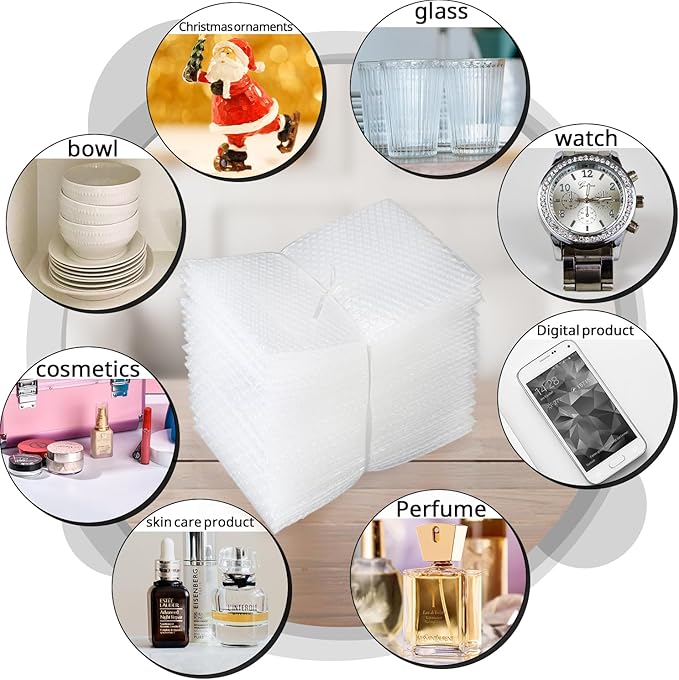 200Pcs 5" x 6" Bubble Out Bags Pouches Clear Bubble Pouches Wrap Bag for Shipping, Double Walled Bubble Cushioning Bags for Packing, Moving, Shipping, and Storage