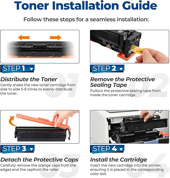 218X Toner Cartridges 4 Pack Color Laser Jet Pro MFP 3301fdw 3301sdw 3201dw Replacement for HP 218X 218A 218 Toner Cartridge HP218X for Color Laser-Jet Pro 3201dw MFP 3301fdw 3301sdw 3301cdw | No Chip