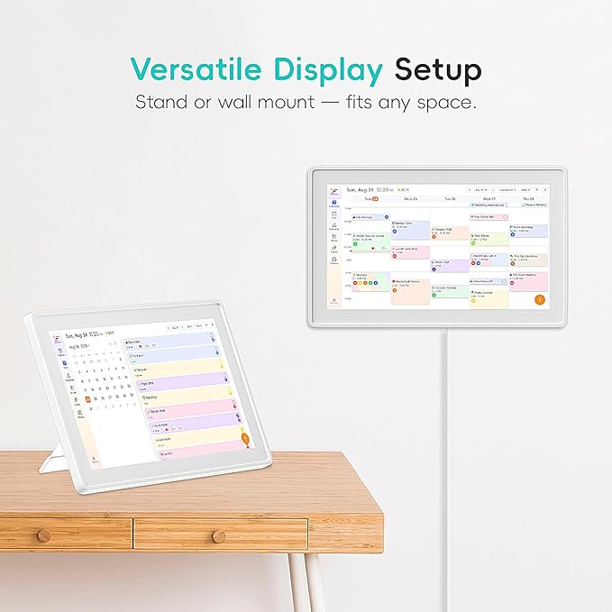 Westsee 15.6" Digital Calendar Frame – Interactive Touchscreen Eletronic Calendars, Smart Family Planner for Schedule, Photo Display, Meals, Chore Chart & Tasks, Wall & Desk Mountable (White)