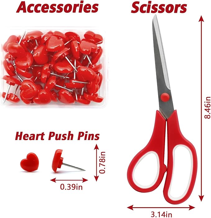 Red Stapler and Tape Dispenser Set - Office Accessory Kit, Gift for Students, Women, Coworkers, Boss Lady, Office Clerks