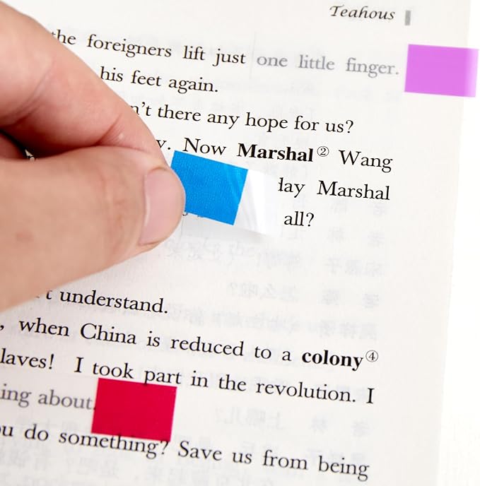 Sticky Tabs Notes Page Marker - 1000Pcs Transparent Pop Up Writable Colored Book Index Tab Repositionable File Flags Label Self Adhesive Divider Sticker for Notebook Office School Teacher Planner Memo