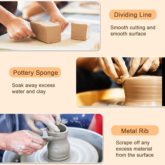 KIDOFLY Professional 43 PCS Clay Sculpting Tools Kit – Stainless Steel Pottery Tools with Storage Bag for Ceramics, Polymer Clay Art & DIY Crafting