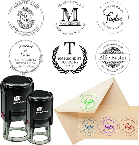 Custom Stamp Self Inking Return Address Stamp, Personalized Stamp with Text Logo | Business Logo Stamp | Address Stamp | Wedding Stamp