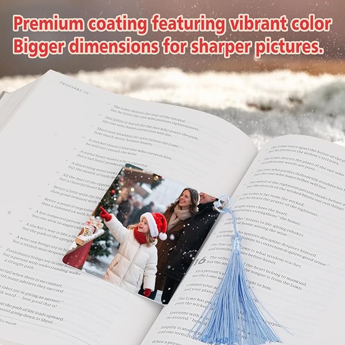 Sublimation Bookmarks Blank Aluminum 50 PCS 2.5x3.5 Inch Metal 1MM Thick Larger Bookmark for Double-Side Heat Transfer