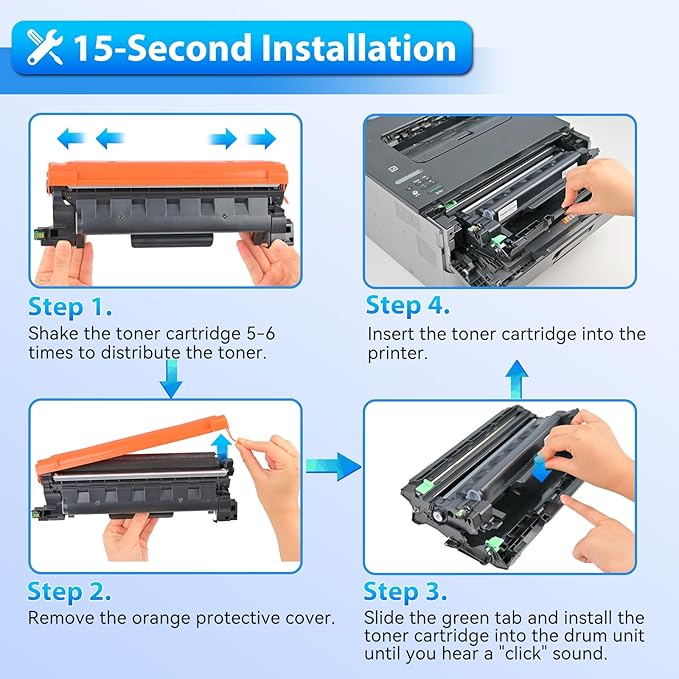 ZIPRINT TN830XL Toner 2 Pack(with chip) Compatible Replacement for Brother tn830 tn830xl tn830/xl/v tn-830xl Toner for HL-L2460DW DCP-L2640DW HL-L2405W MFC-L2820DW MFC-L2900DW HL-L2480DW Printer