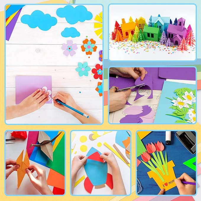 480 Sheets Colored Cardstock Paper Bulk, 24 Colors Card Stock 160 Gsm 60 Lb Colored Paper, 8.5×11 Color Cardstock for Printing Scrapbook Creative Diy