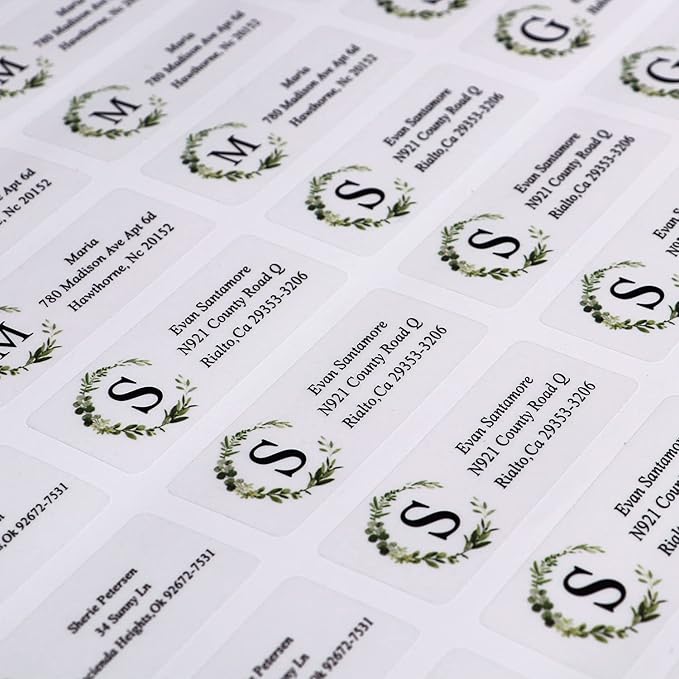Custom Address Labels - Personalized Address Labels with Strong Adhesion, Can Be Used for Cardboard, Paper, Plastic, Glass, Metal (2.6x1 Inch, Set of 280)