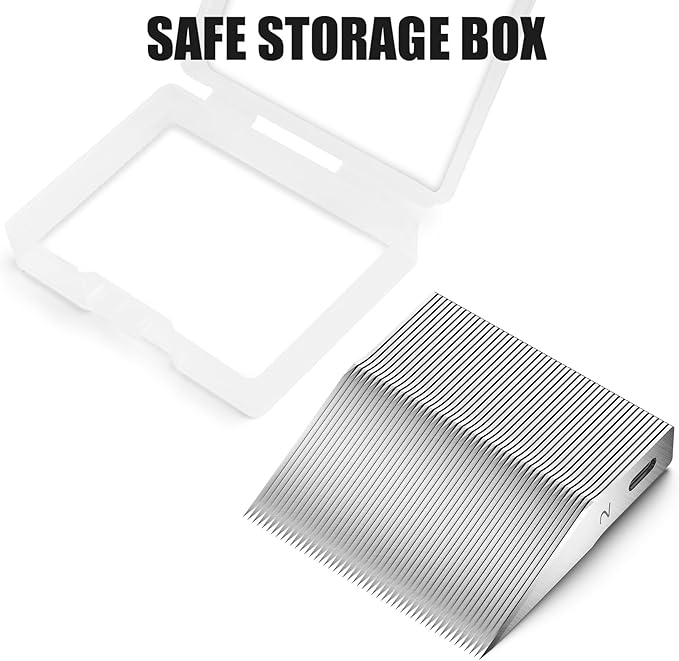 JTIEO 60 Pack Exacto Knife Blades #2, SK5 Carbon Steel Exacto Blades Refill Craft Art Knife Replacement Blades with Storage Case for Craft, Hobby, Scrapbooking, Stencil