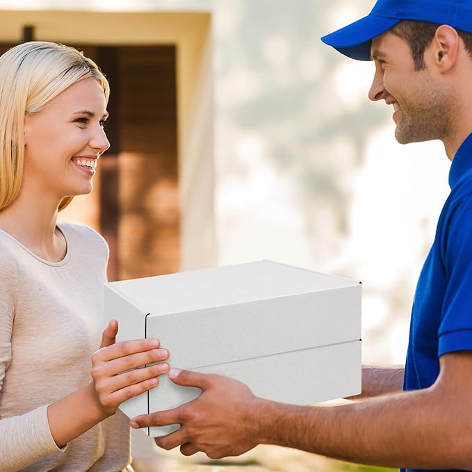 Shipping Boxes 9x6x2 inches White Small Mailing Boxes 25 Pack Cardboard Corrugated Box Mailers