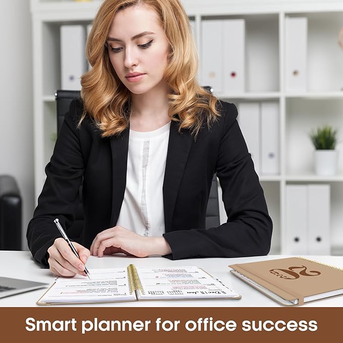 2026 Planner, Weekly and Monthly Calender Planner, Jan 2026 to Dec 2026, Hardcover 2026 Calendar Planner Book with Tabs & Inner Pocket, Office Home School Supplies for Women & Men - A5 (6.3" x 8.5"), Oat Brown