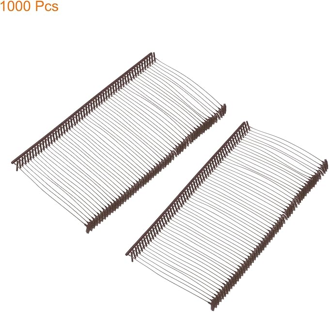 MECCANIXITY Standard Tagging Fasteners,Plastic Regular,Standard Label Gun Price Tagging Barbs for Garment Price Tag Label Tagging Barbs 50mm/2 Inch,Pack of 1000 Brown