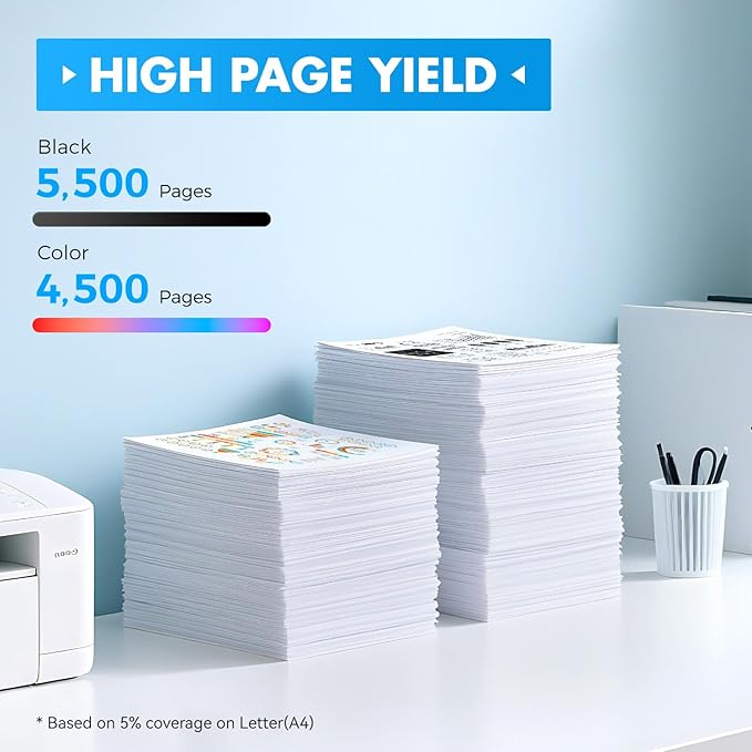 212A Toner Cartridges 4 Pack with Chip Compatible for HP 212A W2120A 212X W2120X Color Laserjet Enterprise MFP M578c M578z M554dn M555dn M555x M578dn M578f M555 M554 M578 Printer Ink All-in-One Black