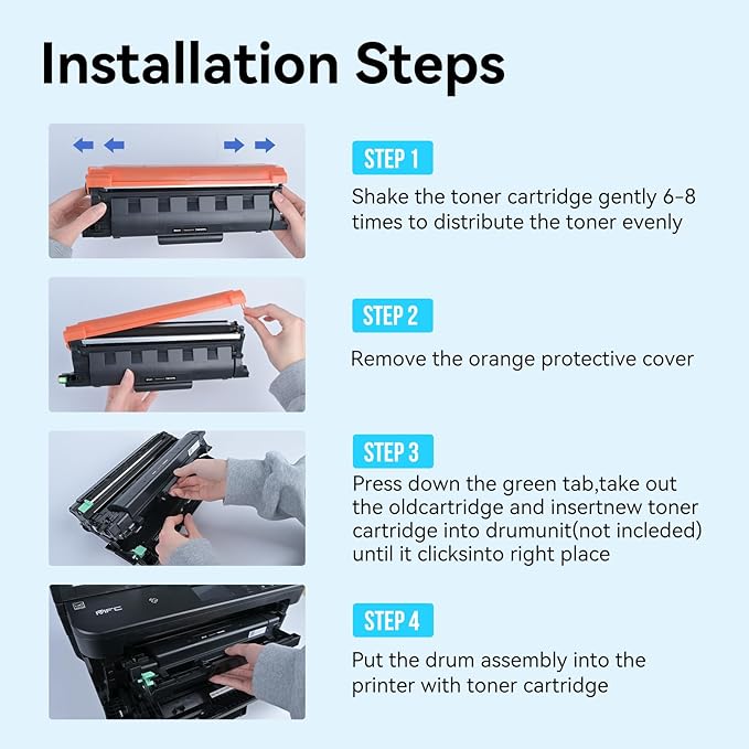 LEMERO UEXPECT Compatible for TN830XL Toner for Brother Printer Replacement for TN830XL TN 830XL TN-830XL Toner use with HL-L2460DW DCP-L2640DW HL-L2405W MFC-L2820DW HL-L2400D HL-L2480DW(Black,2 Pack)