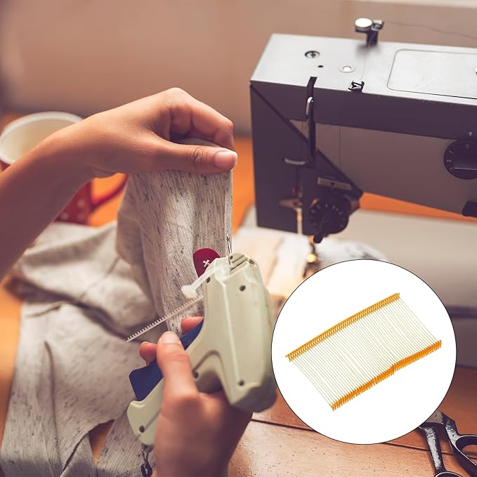 MECCANIXITY Standard Tagging Fasteners,Plastic Regular,Standard Label Gun Price Tagging Barbs for Garment Price Tag Label Tagging Barbs 50mm/2 Inch,Pack of 1000 Orange