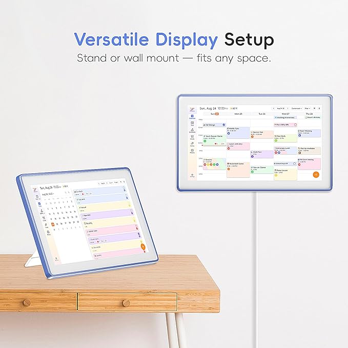 Westsee 15.6" Digital Wall Calendar Frame – Interactive Touchscreen Eletronic Calendars, Smart Family Planner for Schedule, Photo Display, Meals, Chore Chart & Tasks, Wall & Desk Mountable (Ultramarine)