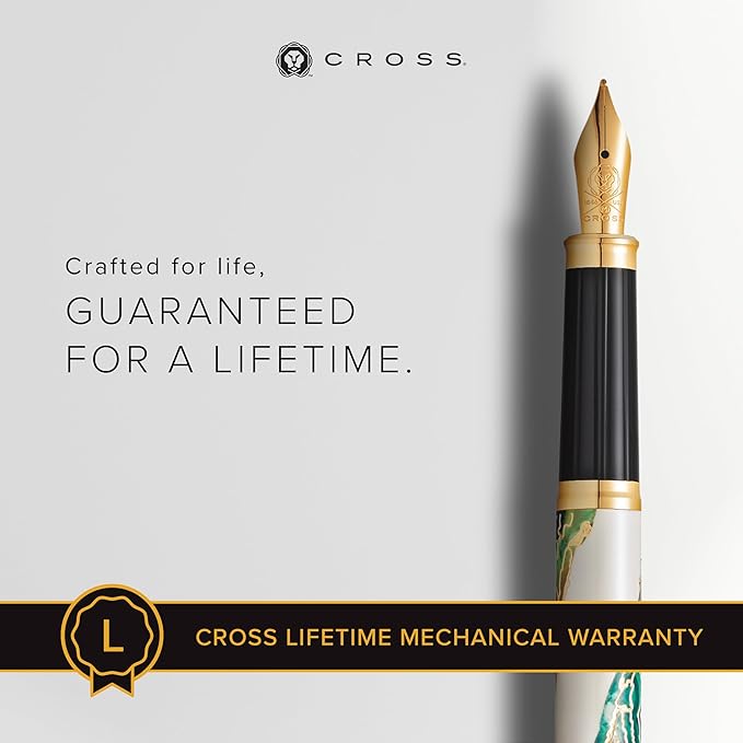 Cross Wanderlust Refillable Fountain Presented in a Luxury Gift Box - Medium Point, Black Ink,