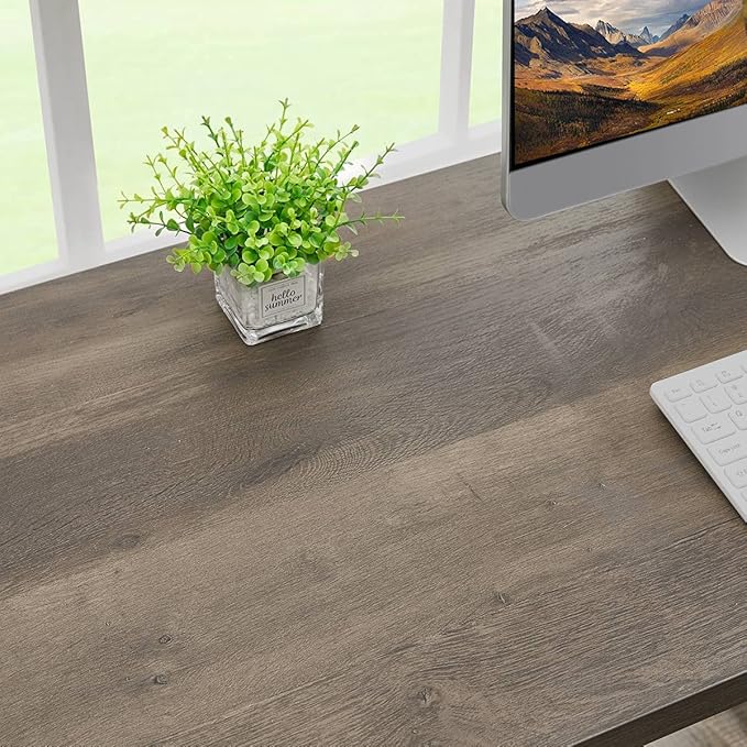 FATORRI L Shaped Desk, Industrial Reversible Home Office Computer Desk with Wood Shelves, Corner Desks with Metal Legs (Walnut Brown, 59 Inch)