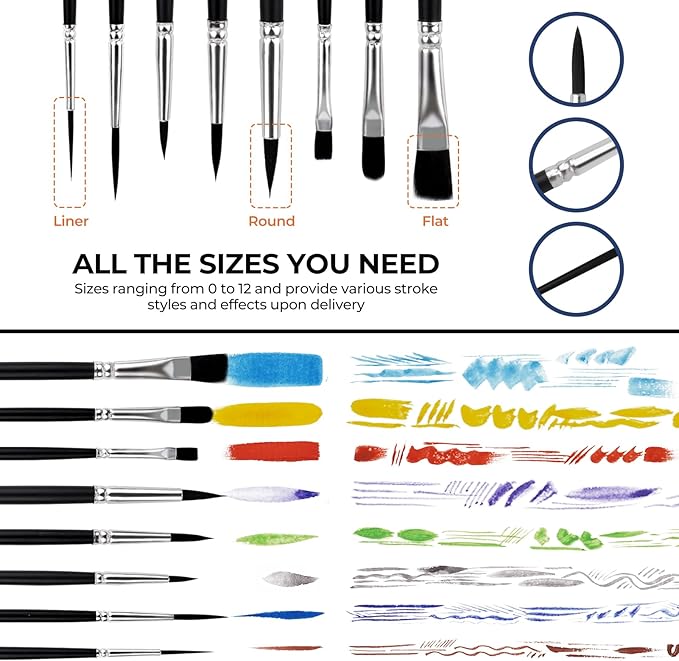 Funto Watercolor Paint Set, 48 Colors, Tutorial Pad, 8 Brushes,Water Brush Pen & More, Painting Set for Adults,Beginners,Professional