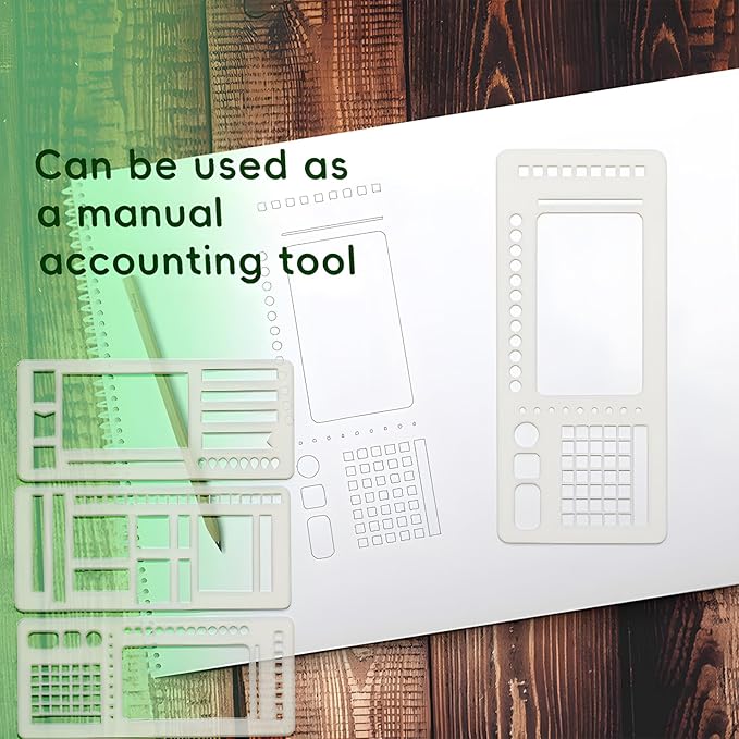 Handmade Flexible Record Template,Handmade Flexible Planner Stencils,Planner Stencils,Flexible Drawing and Checklist Templates,Planner Stencil Set Compatible with Coils Discs and Rings (C Type*1 Set)