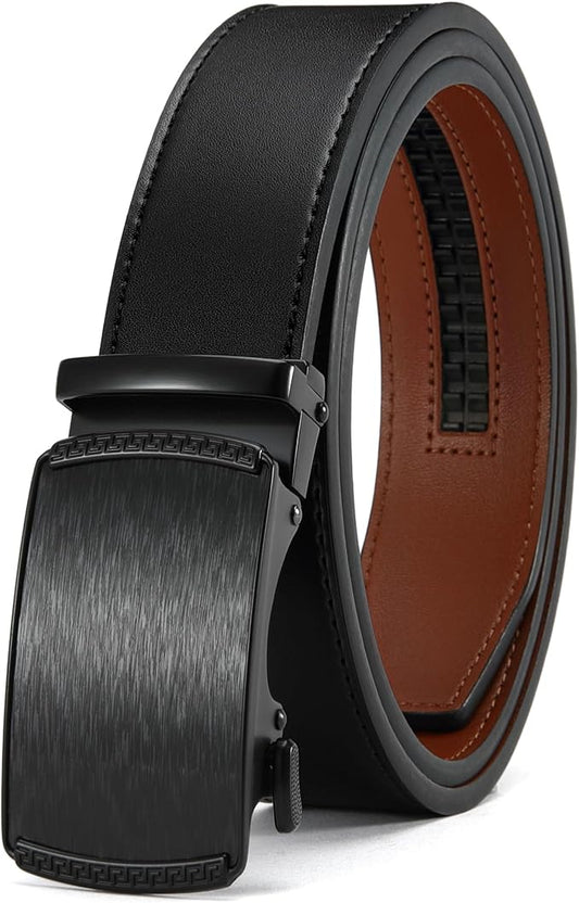 CHAOREN Mens Belt Leather Ratchet Belt - Customizable Fit, Effortless Style (35mm)