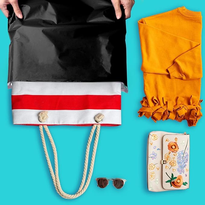 Metronic Large Poly Mailers 19x24 1000PCS Black, Bulk Shipping Bags Envelopes Mailers with Self Adhesive Waterproof and Tear-Proof Postal Bags for Small Business Shipping Mailing