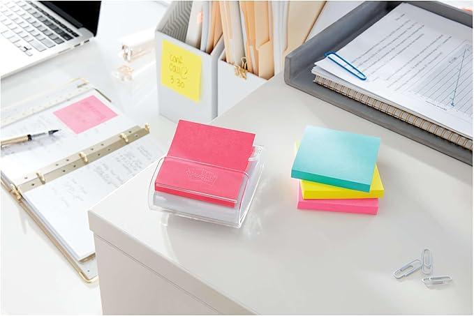 Post-it Pop-up Notes 3x3 in, 12 Pads, America's’s #1 Favorite Sticky Notes, Alternating Colors, Poptimistic Collection. Clean Removal, Recyclable (R330-N-ALT)